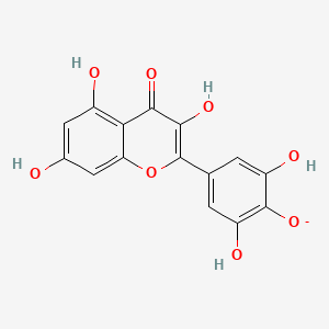 molecular formula C15H9O8- B1261824 杨梅素(1-) 
