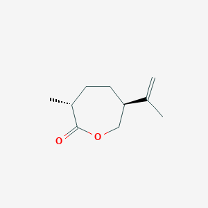 molecular formula C10H16O2 B1261825 (3R,6S)-6-isopropenyl-3-methyloxepan-2-one 