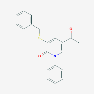 5-Acetyl-3-(benzylsulfanyl)-4-methyl-1-phenylpyridin-2(1H)-one