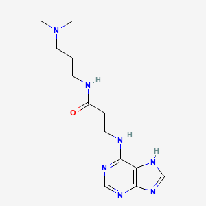 N-[3-(dimethylamino)propyl]-3-(7H-purin-6-ylamino)propanamide