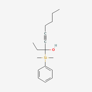 molecular formula C17H26OSi B12618282 3-[Dimethyl(phenyl)silyl]non-4-YN-3-OL CAS No. 918138-95-1