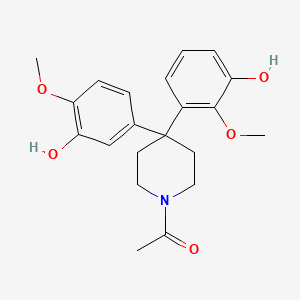 1-[4-(3-Hydroxy-2-methoxyphenyl)-4-(3-hydroxy-4-methoxyphenyl)-1-piperidinyl]ethanone