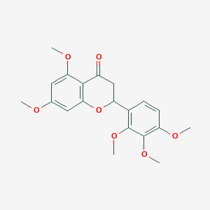 molecular formula C20H22O7 B1261835 5,7,2',3',4'-五甲氧基黄烷酮 