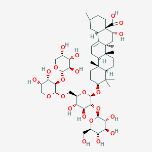molecular formula C52H84O22 B1261836 3-O-[alpha-L-arabinopyranosyl(1->2)-alpha-L-arabinopyranosyl(1->6)-[beta-D-glucopyranosyl(1->2)]-beta-D-glucopyranoside echinocystic acid 