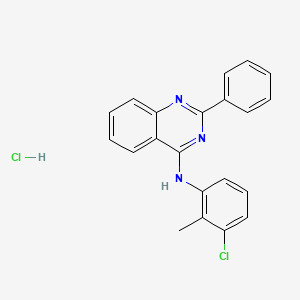 N-(3-chloro-2-methylphenyl)-2-phenylquinazolin-4-amine;hydrochloride