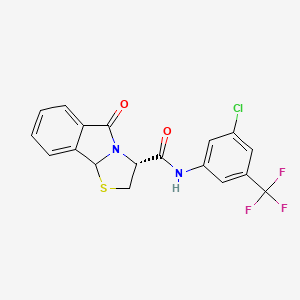 (3R)-N-[3-chloro-5-(trifluoromethyl)phenyl]-5-oxo-2,3,5,9b-tetrahydro[1,3]thiazolo[2,3-a]isoindole-3-carboxamide