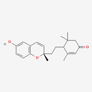 molecular formula C21H26O3 B1261844 4-[2-[(2S)-6-hydroxy-2-methylchromen-2-yl]ethyl]-3,5,5-trimethylcyclohex-2-en-1-one 