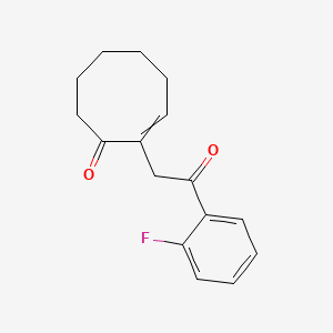 2-[2-(2-Fluorophenyl)-2-oxoethyl]cyclooct-2-en-1-one