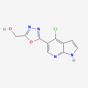 1,3,4-Oxadiazole-2-methanol, 5-(4-chloro-1H-pyrrolo[2,3-b]pyridin-5-yl)-