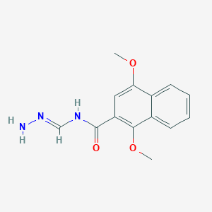 N-[(E)-hydrazinylidenemethyl]-1,4-dimethoxynaphthalene-2-carboxamide