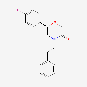 (6S)-6-(4-fluorophenyl)-4-(2-phenylethyl)morpholin-3-one