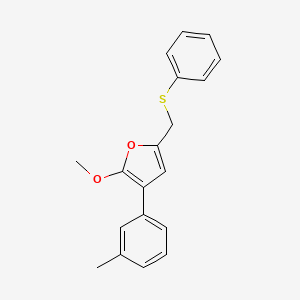 2-Methoxy-5-phenylsulfanylmethyl-3-M-tolyl-furan