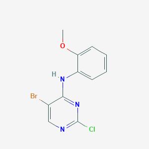 molecular formula C11H9BrClN3O B12618601 5-bromo-2-chloro-N-[2-(methyloxy)phenyl]-4-pyrimidinamine 