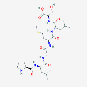 molecular formula C27H48N6O8S B12618613 L-Prolyl-L-leucylglycyl-L-methionyl-L-leucyl-L-serine CAS No. 915717-12-3