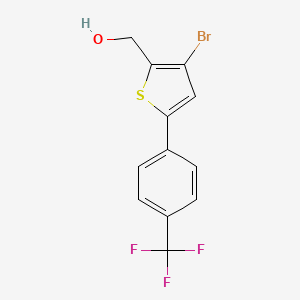 {3-Bromo-5-[4-(trifluoromethyl)phenyl]thiophen-2-yl}methanol