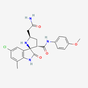 (3R,3'S,5'R)-5'-(2-amino-2-oxoethyl)-5-chloro-N-(4-methoxyphenyl)-7-methyl-2-oxo-1,2-dihydrospiro[indole-3,2'-pyrrolidine]-3'-carboxamide