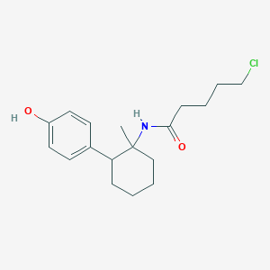 molecular formula C18H26ClNO2 B12618687 5-Chloro-N-[2-(4-hydroxyphenyl)-1-methylcyclohexyl]pentanamide CAS No. 921210-69-7