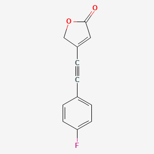 molecular formula C12H7FO2 B12618693 4-[(4-Fluorophenyl)ethynyl]furan-2(5H)-one CAS No. 920531-27-7