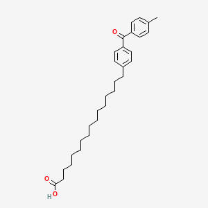 molecular formula C30H42O3 B12618701 16-[4-(4-Methylbenzoyl)phenyl]hexadecanoic acid CAS No. 918500-16-0