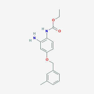 ethyl N-[2-amino-4-[(3-methylphenyl)methoxy]phenyl]carbamate