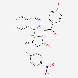 (11R,12S,16R)-11-(4-fluorobenzoyl)-14-(2-methyl-5-nitrophenyl)-9,10,14-triazatetracyclo[8.6.0.02,7.012,16]hexadeca-2,4,6,8-tetraene-13,15-dione