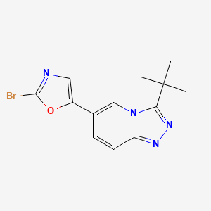 6-(2-Bromo-1,3-oxazol-5-yl)-3-tert-butyl[1,2,4]triazolo[4,3-a]pyridine