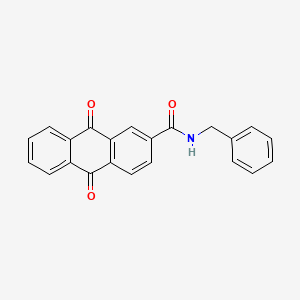 molecular formula C22H15NO3 B12618742 N-Benzyl-9,10-dioxo-9,10-dihydroanthracene-2-carboxamide CAS No. 918800-17-6