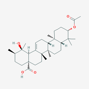 molecular formula C32H50O5 B1261886 3-O-Acetylpomolic acid 