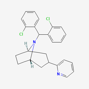 8-Azabicyclo[3.2.1]octane,8-[bis(2-chlorophenyl)methyl]-3-(2-pyridinyl)-,(3-exo)-