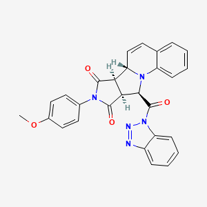 (10S,11R,15S,16R)-16-(benzotriazole-1-carbonyl)-13-(4-methoxyphenyl)-1,13-diazatetracyclo[8.6.0.02,7.011,15]hexadeca-2,4,6,8-tetraene-12,14-dione