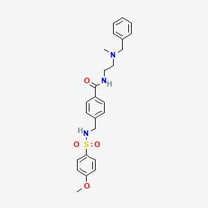 4-[[(4-methoxyphenyl)sulfonylamino]methyl]-N-[2-[methyl-(phenylmethyl)amino]ethyl]benzamide