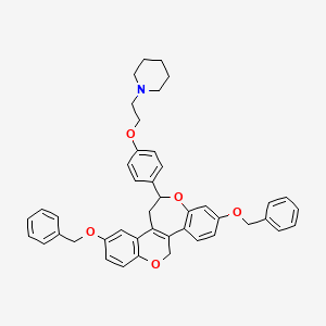 1-(2-{4-[5,12-Bis(benzyloxy)-1,8-dihydro-2H-[1]benzopyrano[4,3-d][1]benzoxepin-2-yl]phenoxy}ethyl)piperidine