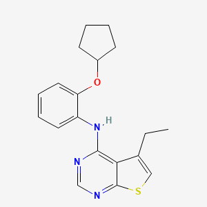 N-[2-(Cyclopentyloxy)phenyl]-5-ethylthieno[2,3-d]pyrimidin-4-amine