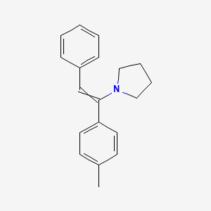 1-[1-(4-Methylphenyl)-2-phenylethenyl]pyrrolidine