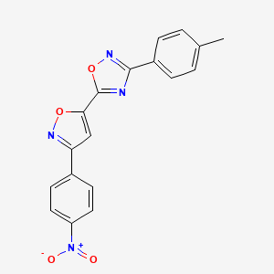 3-(4-Methylphenyl)-5-[3-(4-nitrophenyl)-1,2-oxazol-5-yl]-1,2,4-oxadiazole