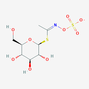 molecular formula C8H14NO9S2- B1261914 1-S-[(1Z)-N-(sulfonatooxy)ethanimidoyl]-1-thio-beta-D-glucopyranose 