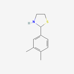 molecular formula C11H15NS B12619152 2-(3,4-Dimethylphenyl)-1,3-thiazolidine CAS No. 921611-34-9