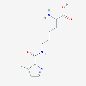 molecular formula C12H21N3O3 B1261918 N~6~-{[(2s,3s)-3-甲基-3,4-二氢-2h-吡咯-2-基]羰基}-L-赖氨酸 