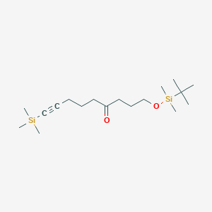 1-{[tert-Butyl(dimethyl)silyl]oxy}-9-(trimethylsilyl)non-8-yn-4-one