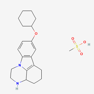 8-(cyclohexyloxy)-2,3,3a,4,5,6-hexahydro-1H-pyrazino[3,2,1-jk]carbazole methanesulfonate