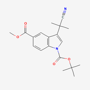 1H-Indole-1,5-dicarboxylic acid, 3-(1-cyano-1-methylethyl)-, 1-(1,1-dimethylethyl) 5-methyl ester