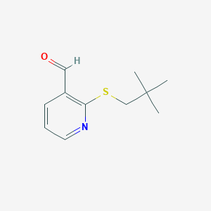 2-[(2,2-Dimethylpropyl)sulfanyl]pyridine-3-carbaldehyde