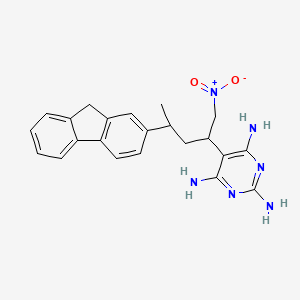 5-[4-(9H-Fluoren-2-yl)-1-nitropentan-2-yl]pyrimidine-2,4,6-triamine