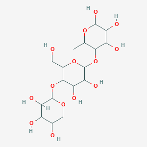 molecular formula C17H30O14 B12619566 5-[3,4-dihydroxy-6-(hydroxymethyl)-5-(3,4,5-trihydroxyoxan-2-yl)oxyoxan-2-yl]oxy-6-methyloxane-2,3,4-triol 