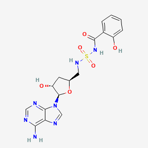 3',5'-Dideoxy-5'-{[(2-hydroxybenzoyl)sulfamoyl]amino}adenosine