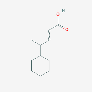 molecular formula C11H18O2 B12619602 4-Cyclohexylpent-2-enoic acid CAS No. 920007-11-0