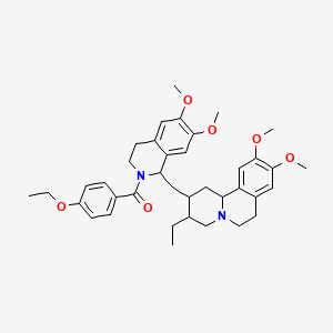 (4-ethoxyphenyl)-[1-[(3-ethyl-9,10-dimethoxy-2,3,4,6,7,11b-hexahydro-1H-benzo[a]quinolizin-2-yl)methyl]-6,7-dimethoxy-3,4-dihydro-1H-isoquinolin-2-yl]methanone