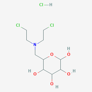 molecular formula C10H20Cl3NO5 B1261961 D-半乳呋喃糖，6-[双（2-氯乙基）氨基]-6-脱氧，盐酸盐（9CI）；D-半乳呋喃糖，6-[双（2-氯乙基）氨基]-6-脱氧，盐酸盐（9CI） 