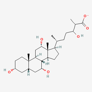 molecular formula C27H45O6- B1261963 3alpha,7alpha,12alpha,24-Tetrahydroxy-5beta-cholestan-26-oate 
