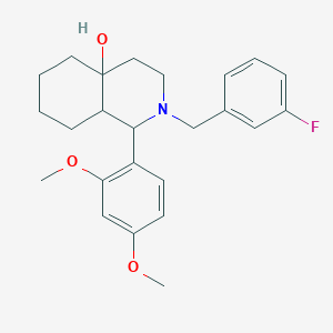 1-(2,4-dimethoxyphenyl)-2-(3-fluorobenzyl)octahydroisoquinolin-4a(2H)-ol